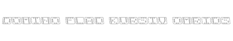 Domino flad kursiv omrids font preview