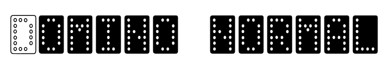 Domino normal font preview