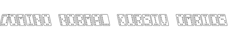 Domino normal kursiv omrids font preview
