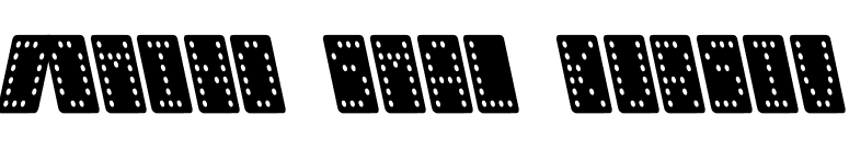 Domino smal kursiv font preview