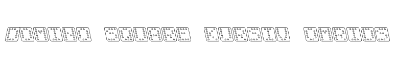 Domino square kursiv omrids font preview