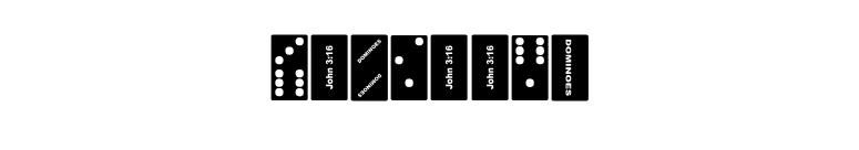 Dominoes font preview