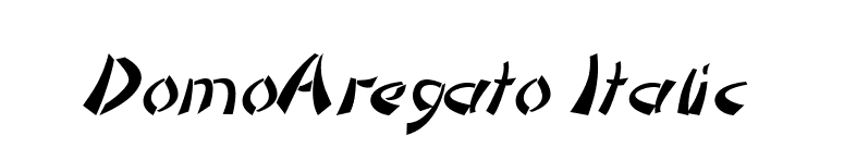 DomoAregato Italic font preview