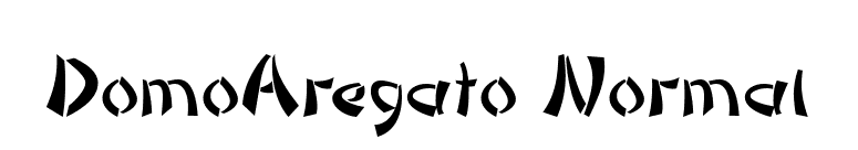 DomoAregato Normal font preview