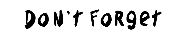 Don't Forget font preview