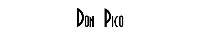 Don Pico font preview