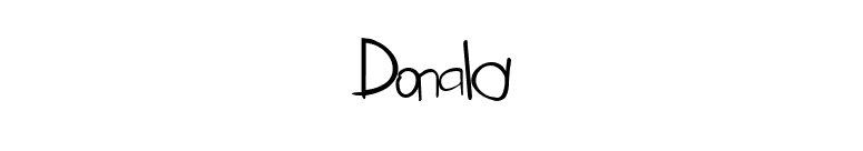 Donald font preview