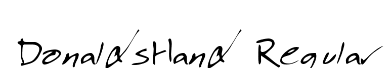 DonaldsHand Regular font preview
