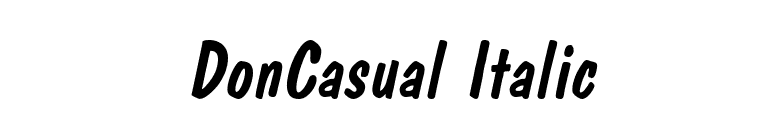 DonCasual Italic font preview
