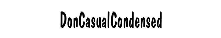 DonCasualCondensed font preview