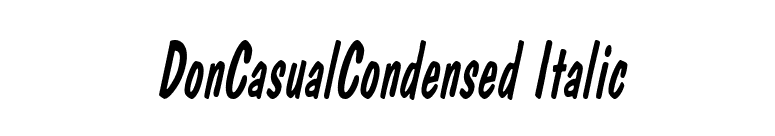 DonCasualCondensed Italic font preview