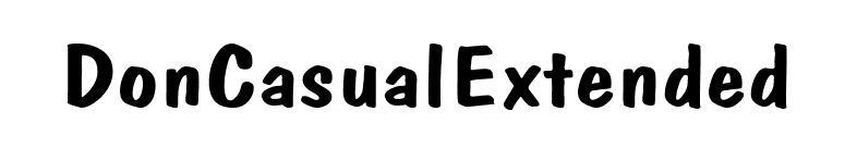 DonCasualExtended font preview