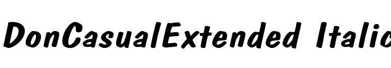 DonCasualExtended Italic font preview