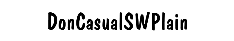 DonCasualSWPlain font preview