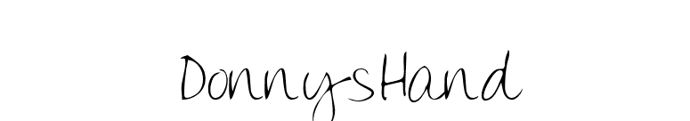 DonnysHand font preview