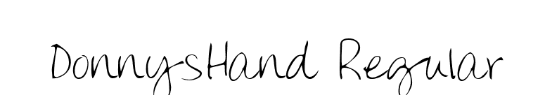DonnysHand Regular font preview