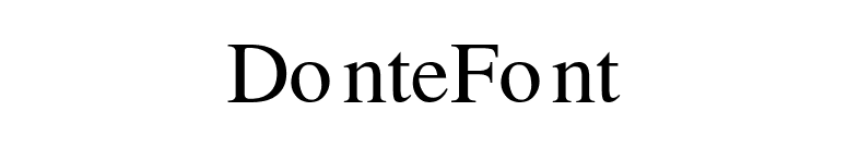 DonteFont font preview