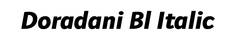 Doradani Bl Italic font preview