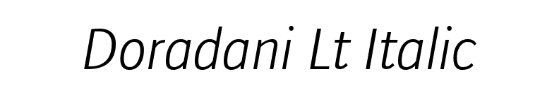 Doradani Lt Italic font preview