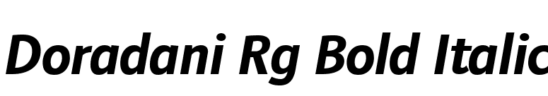 Doradani Rg Bold Italic font preview