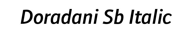 Doradani Sb Italic font preview