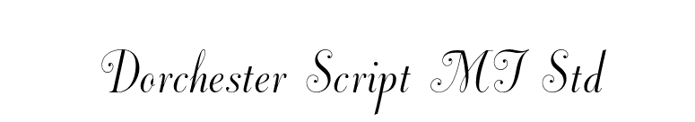 Dorchester Script MT Std font preview