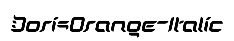 DorisOrange-Italic font preview