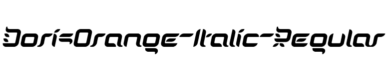 DorisOrange-Italic-Regular font preview