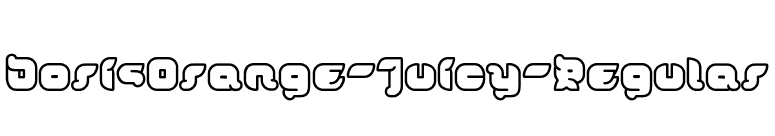 DorisOrange-Juicy-Regular font preview