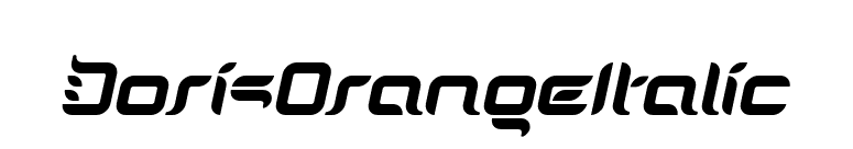DorisOrangeItalic font preview
