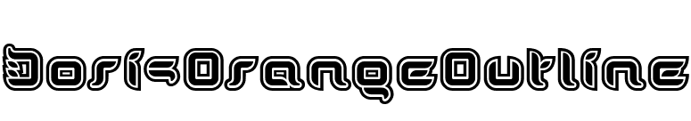 DorisOrangeOutline font preview