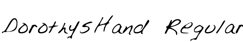 DorothysHand Regular font preview