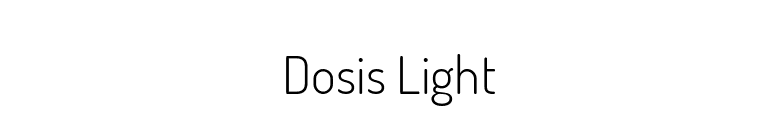 Dosis Light font preview
