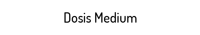Dosis Medium font preview