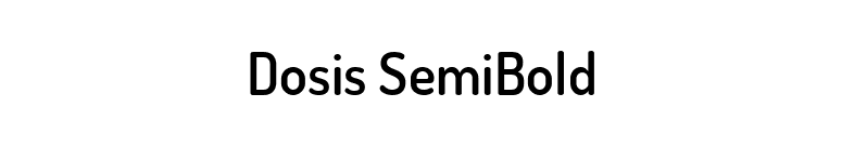 Dosis SemiBold font preview