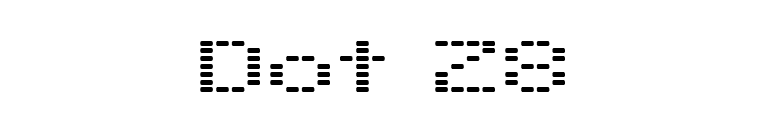 Dot 28 font preview