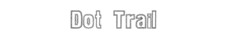 Dot Trail font preview