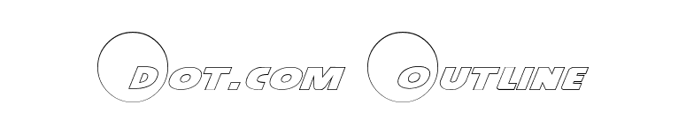 Dot.com Outline font preview