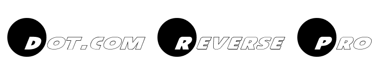 Dot.com Reverse Pro font preview