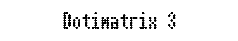 Dotimatrix 3 font preview