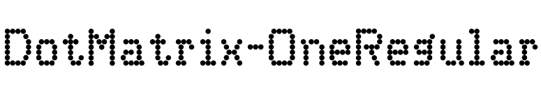 DotMatrix-OneRegular font preview