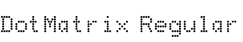 DotMatrix Regular font preview