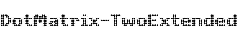 DotMatrix-TwoExtended font preview