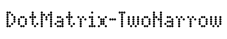 DotMatrix-TwoNarrow font preview