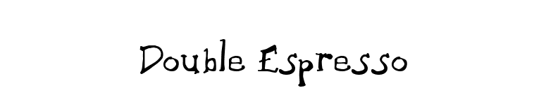 Double Espresso font preview