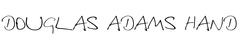 Douglas Adams Hand font preview