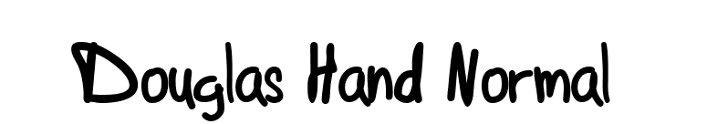 Douglas Hand Normal font preview