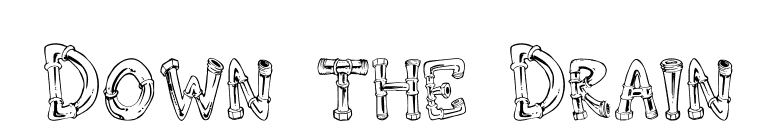 Down the Drain font preview