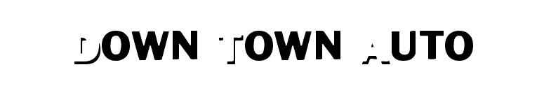 Down Town Auto font preview