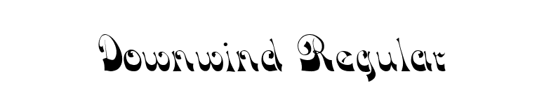 Downwind Regular font preview